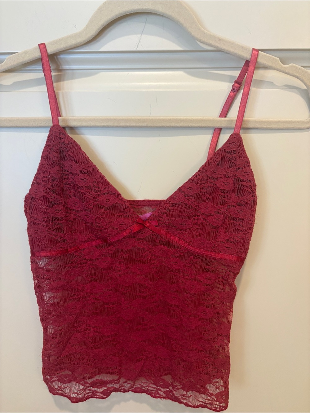 Edikted Burgundy Lace Camisole Tank